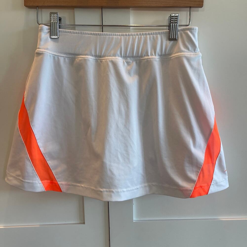 Slazenger White Tennis Skirt with Orange Accents Size Small